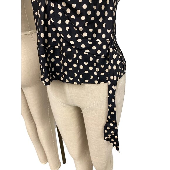 Vintage Marc Jacobs Polka Dot Silk Sleeveless Blouse Size 8 - Picture 6 of 12